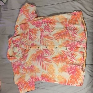 VSTR Men's Pink & Orange Button Down Shirt